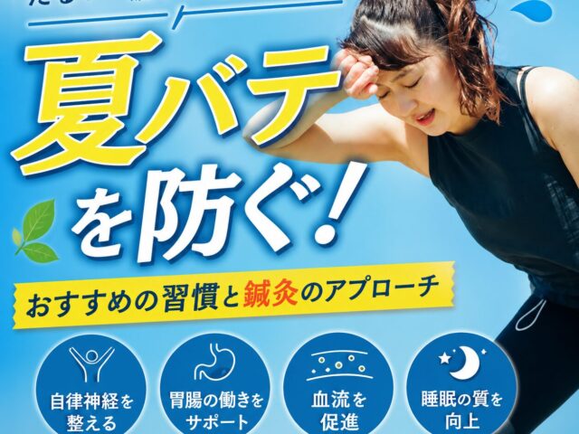 夏バテ予防におすすめの習慣と鍼灸でのアプローチとは？【堺市 美原区 かりの鍼灸整骨院】