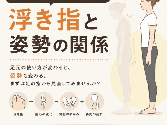 浮き指と姿勢の関係とは？原因・改善方法を堺市美原区の足と姿勢の専門家が解説